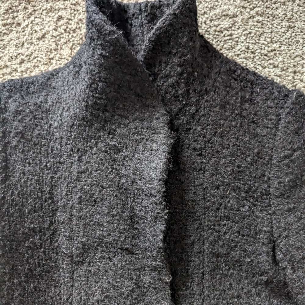 Aritzia Wilfred Mohair Wool Cocoon Coat Black Size S - Picture 6 of 7